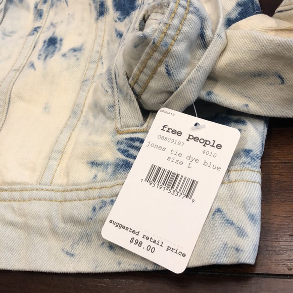 Free People Rumors Tie Dye Denim Jacket - Picture 4 of 15